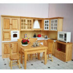 1 12 Luxury Wooden Kitchen Cabinet Cupboard Doll House Furniture Set