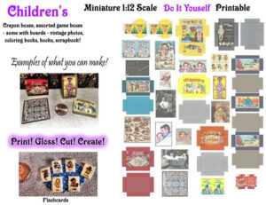 1 12 Scale Dollhouse Miniature Digital Download DIY Printable Etsy In