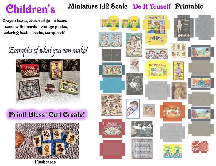 1 12 Scale Dollhouse Miniature Digital Download DIY Printable Etsy In 