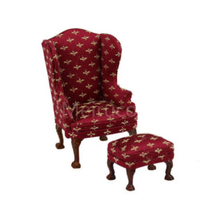 1 12 Scale Dollhouse Miniature Furniture Classical Fabric Armchair in
