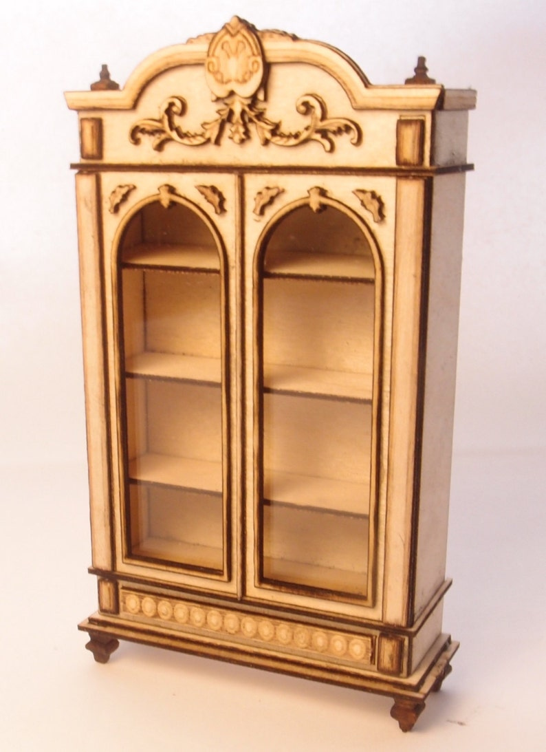 1 24 Scale Miniature Dollhouse Furniture Kit Carmel Armoire Etsy