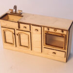 1 24 Scale Miniature Dollhouse Furniture Kit Chantilly Kitchen Etsy