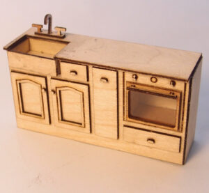 1 24 Scale Miniature Dollhouse Furniture Kit Chantilly Kitchen Etsy