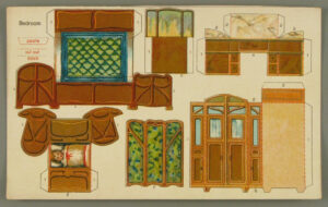 107 3836 Bedroom Paper Furniture Dollhouses Toys Online