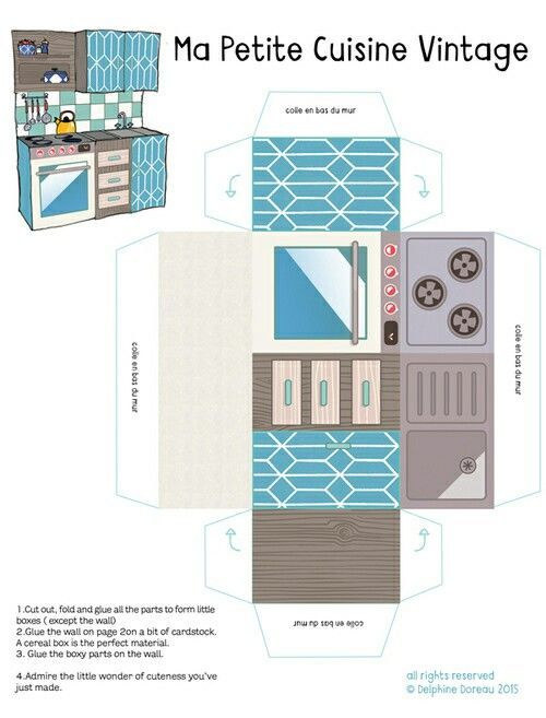 114 Best Dolls House Printables Kitchens White Goods Images On 