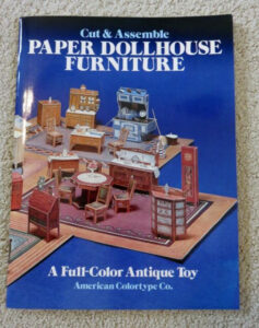 1981 Cut Assemble Paper Dollhouse Furniture American Colortype Co