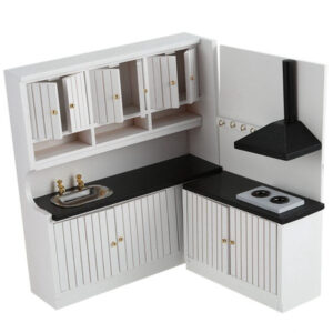 2018 New Hot Sale Kids Wooden Kitchen Set Toys 1 12 Scale Dollhouse