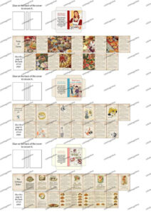 3 Printable Vintage Cooking Books With Pages Dollhouse Etsy