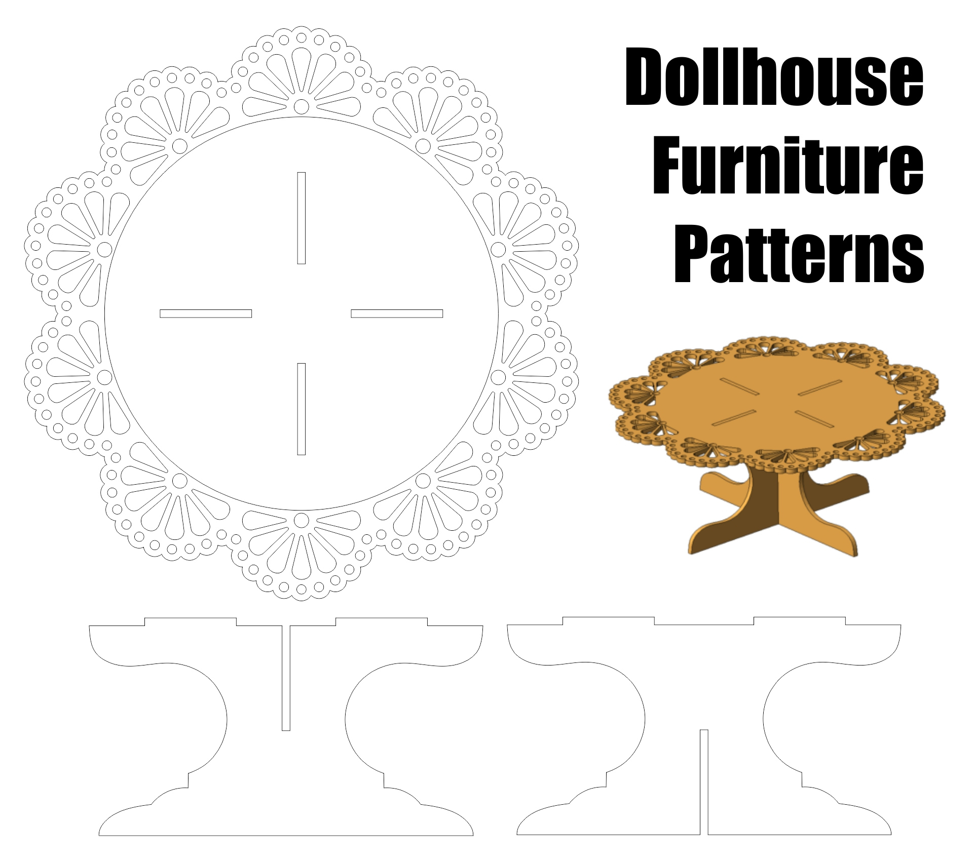 8 Best Printable Dollhouse Furniture Patterns Printablee
