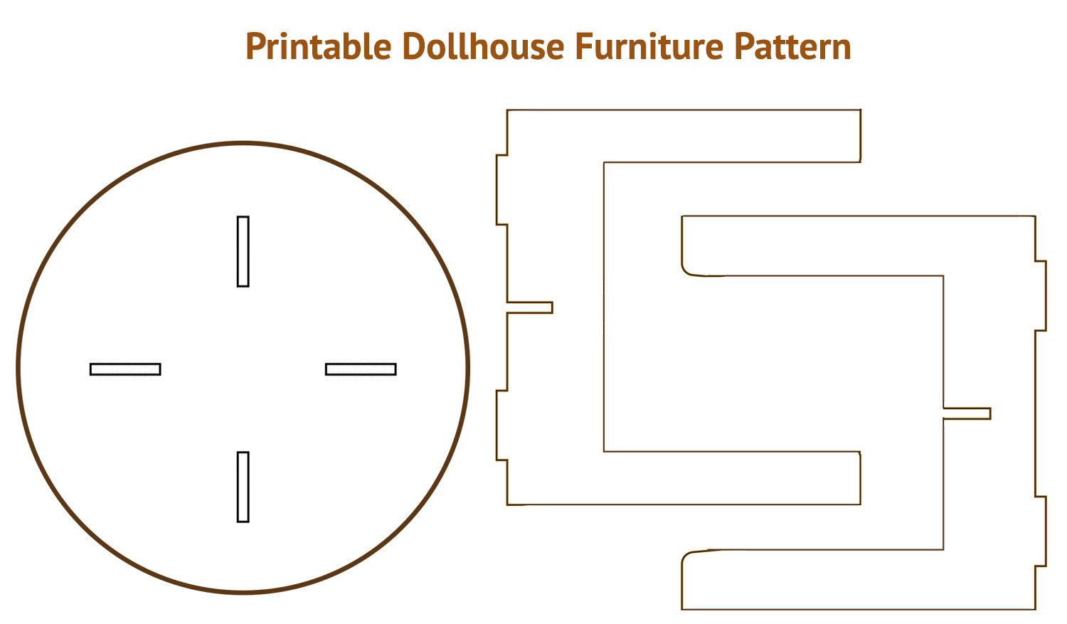 8 Best Printable Dollhouse Furniture Patterns Printablee