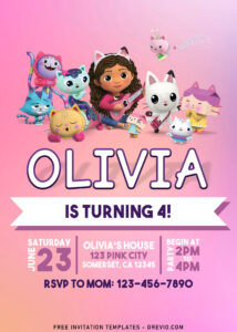 8 Gabby s Dollhouse Birthday Invitation Templates Download Hundreds