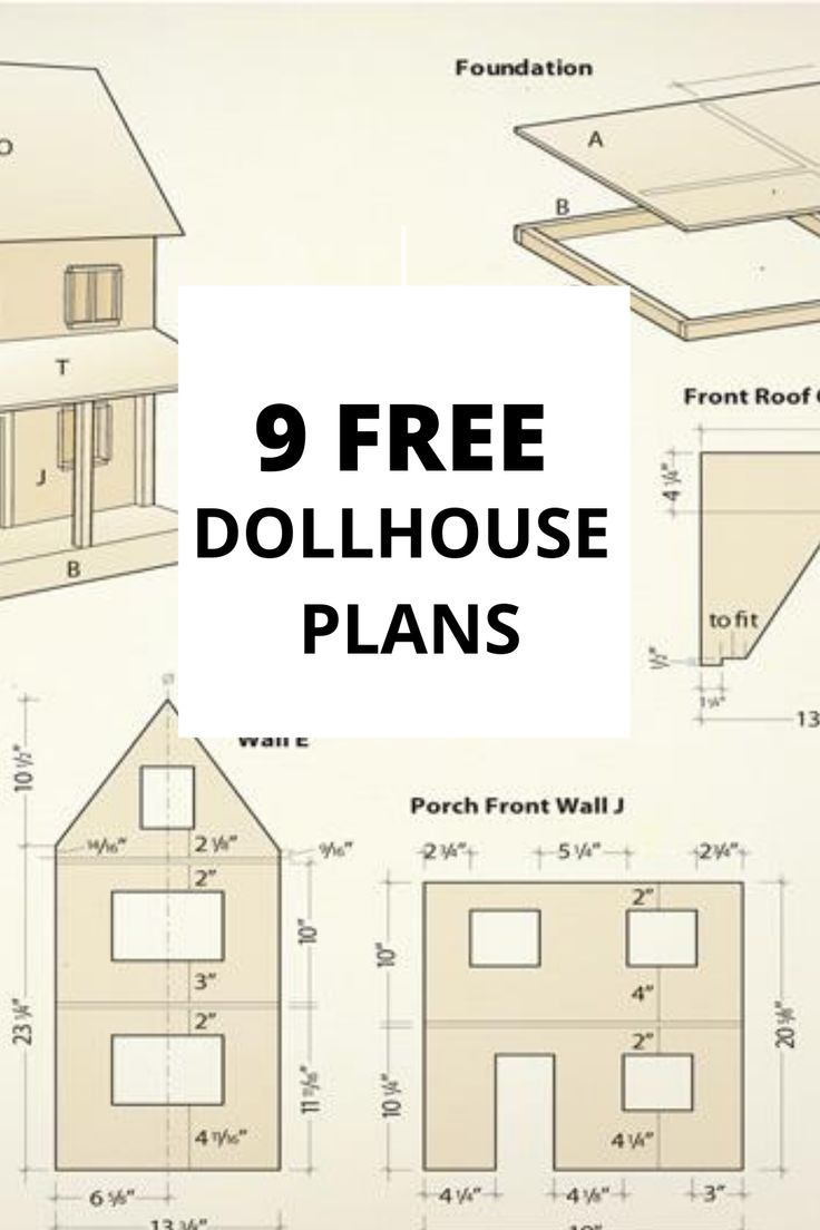 9 Free Dollhouse Plans In 2021 Dollhouse Woodworking Plans Doll 