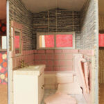 A Vintage Pink Bathroom For The Dollhouse Including World Of Tile