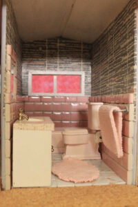 A Vintage Pink Bathroom For The Dollhouse Including World Of Tile