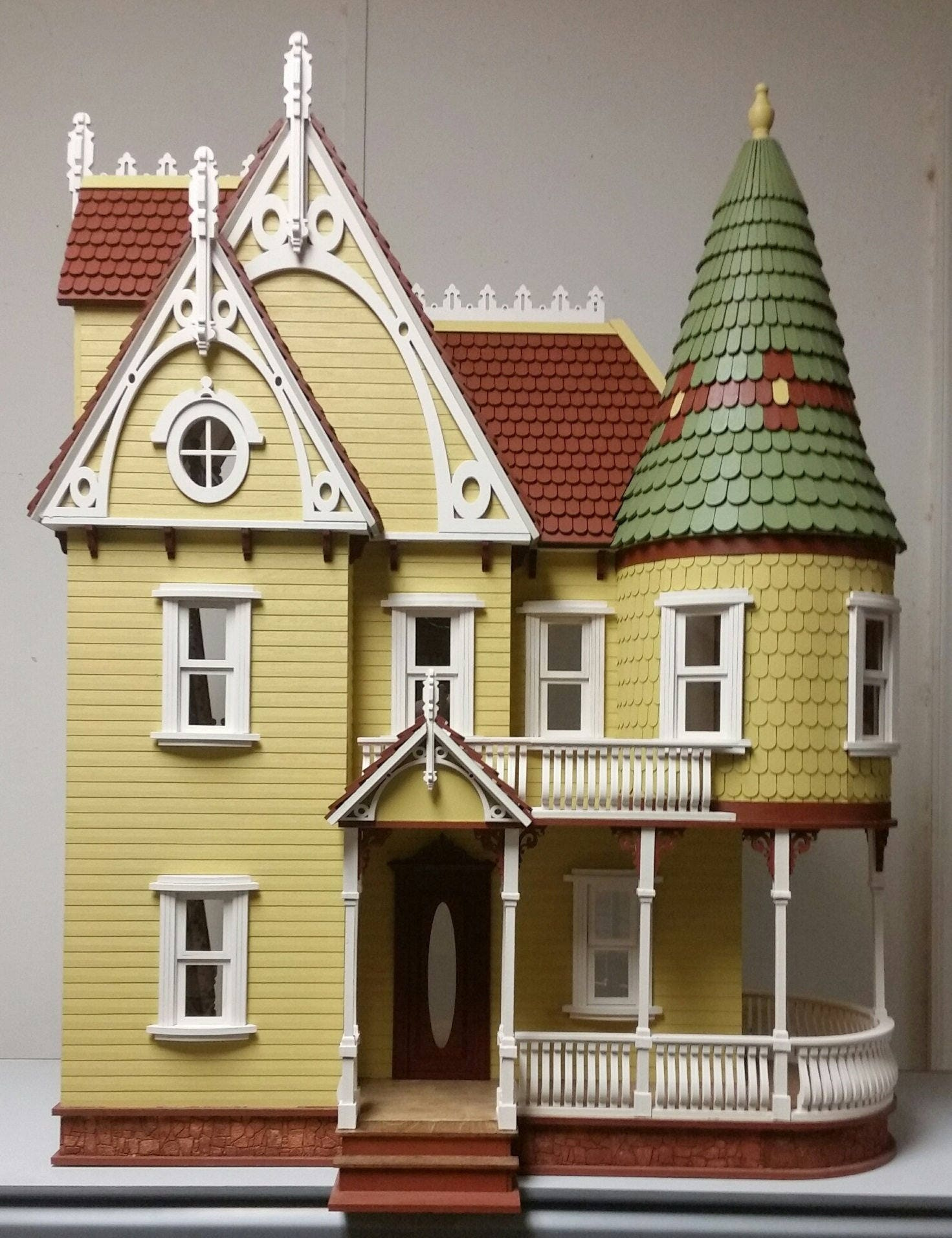 Ada Victorian Mansion Wooden Dollhouse Kit Scale One Inch