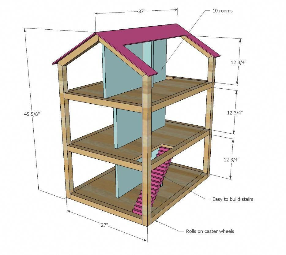 Ana White Build A Dream Dollhouse Free And Easy DIY Project And 