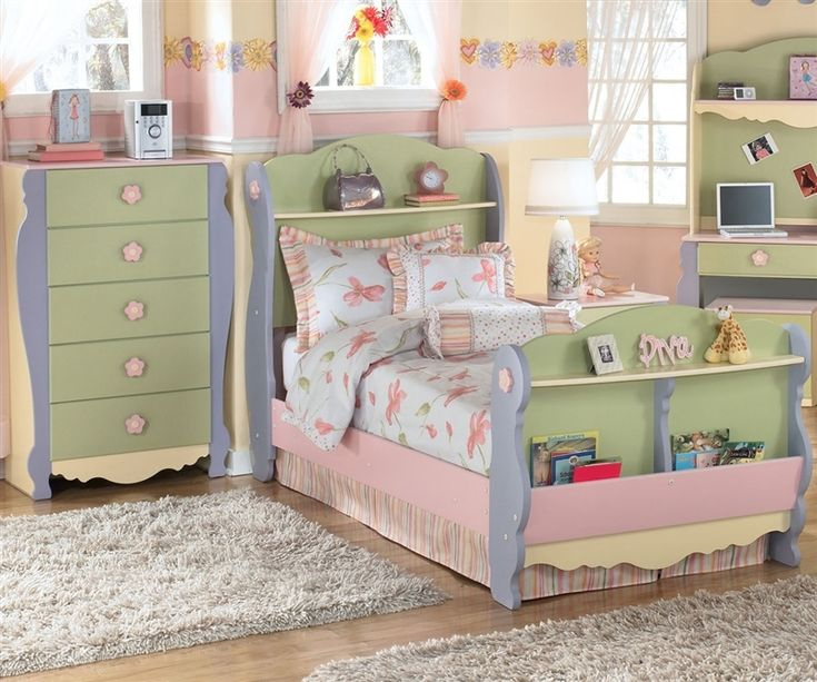 Ashley Furniture B140 62 Doll House Sleigh Bed Twin Size Kids 
