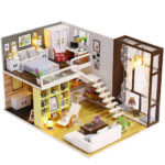 Assemble DIY Doll House Toy Wooden Miniatura Kit Dollhouse Toys With