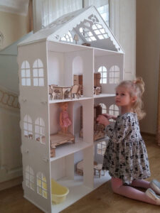 Big Wooden Barbie Dollhouse Kit 4 Floors Without The Furniture Wooden