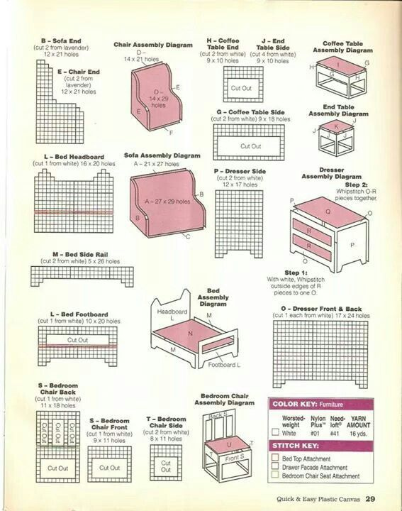 Free Patterns For Dollhouse Furniture | Printable Dollhouse Furniture