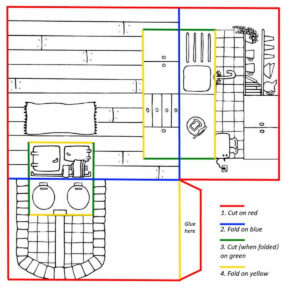 BUNDLE Of 4 Rooms Printable Pop up Paper Dolls House Etsy Paper