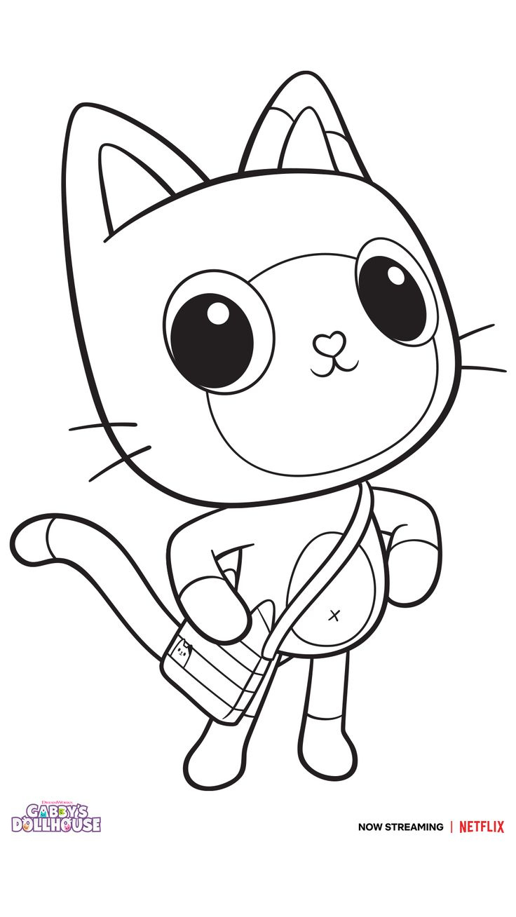 Cat Rat Gabby’s Dollhouse Coloring Pages