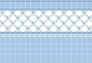 Details About Dolls House Victorian Wallpaper Blue Kitchen Bathroom