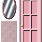DIGITAL DOWNLOAD Dollhouse Decals Pink Door And By Printatoy Ideias