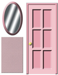 DIGITAL DOWNLOAD Dollhouse Decals Pink Door And By Printatoy Ideias