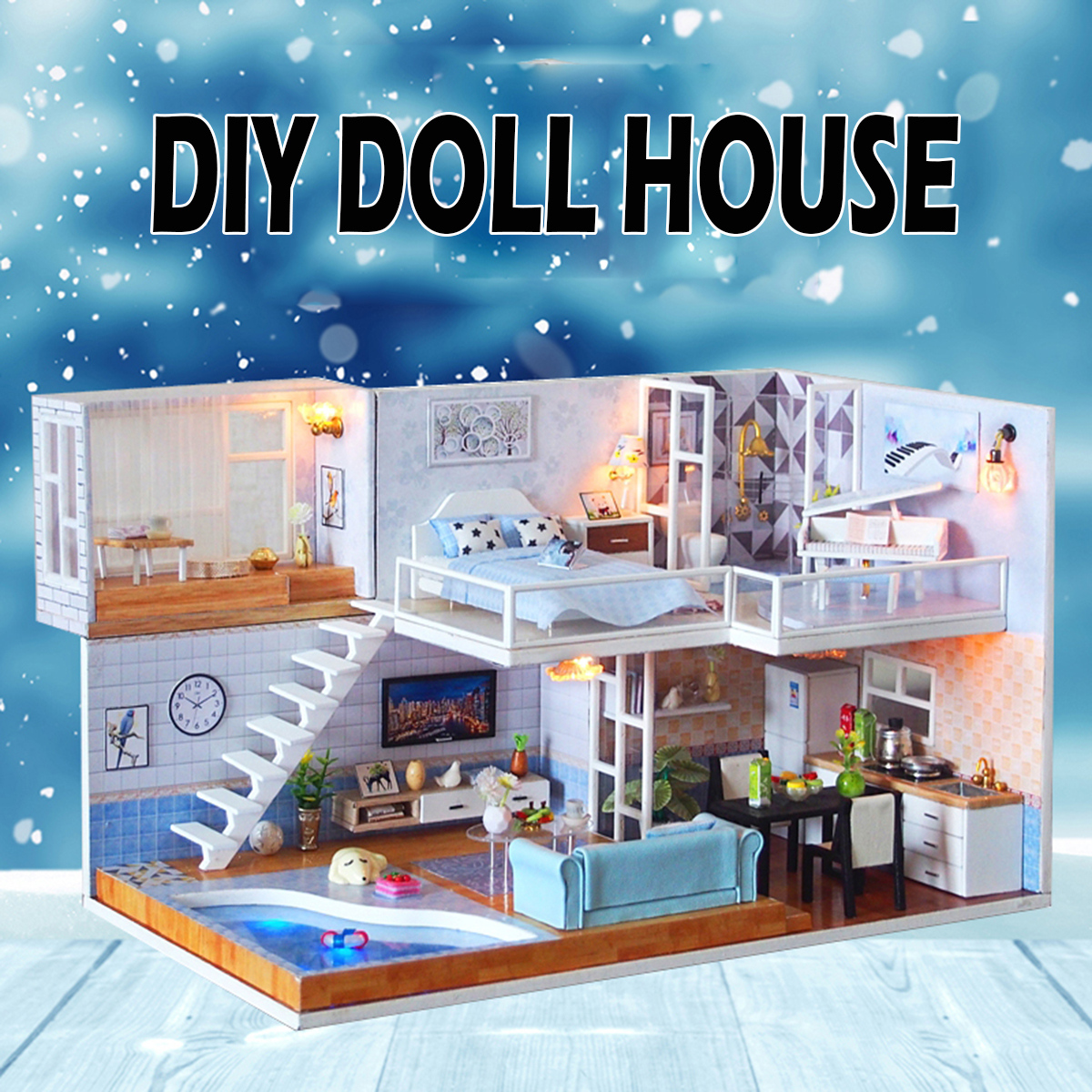 Modern Dollhouse Kit For Adults
