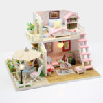 DIY Handmade Mini Dollhouse Kits Miniature Furniture With Dust Cover