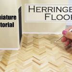 DIY Miniature Hardwood Floors Herringbone Doll House Flooring