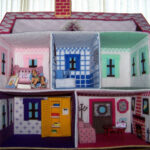 Doll Size For Pink Plastic Canvas Dollhouse
