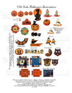 Dollhouse 12th Scale Vintage Halloween Printable Collage Sheet