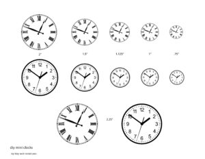 Dollhouse Clock Printable Paper Doll House Clock Printable Barbie