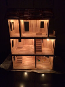 Dollhouse Completely Made Out Of Popsicle Sticks Over 700 Sticks