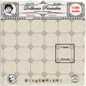 Dollhouse Flooring Tiles 1 12 Miniature Floor Printable Etsy