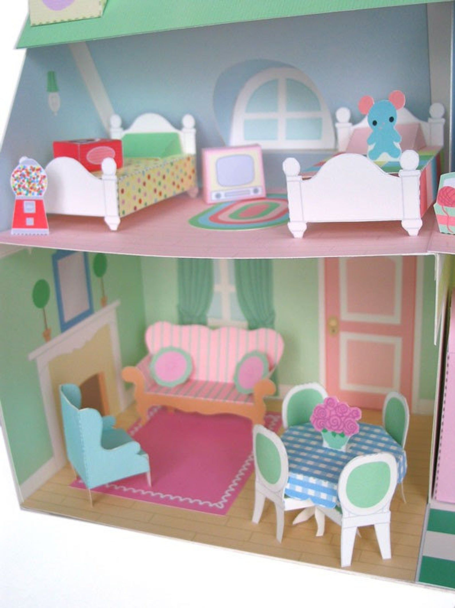 Dollhouse Furniture Printable Paper Craft PDF Casa De Mu ecas De 