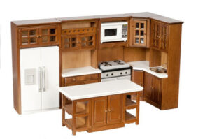 Dollhouse Miniature 1 12 Scale Complete 8 Piece Kitchen Furniture Set