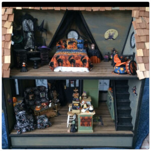 Dollhouse Miniature Halloween Dollhouse Halloween Halloween House