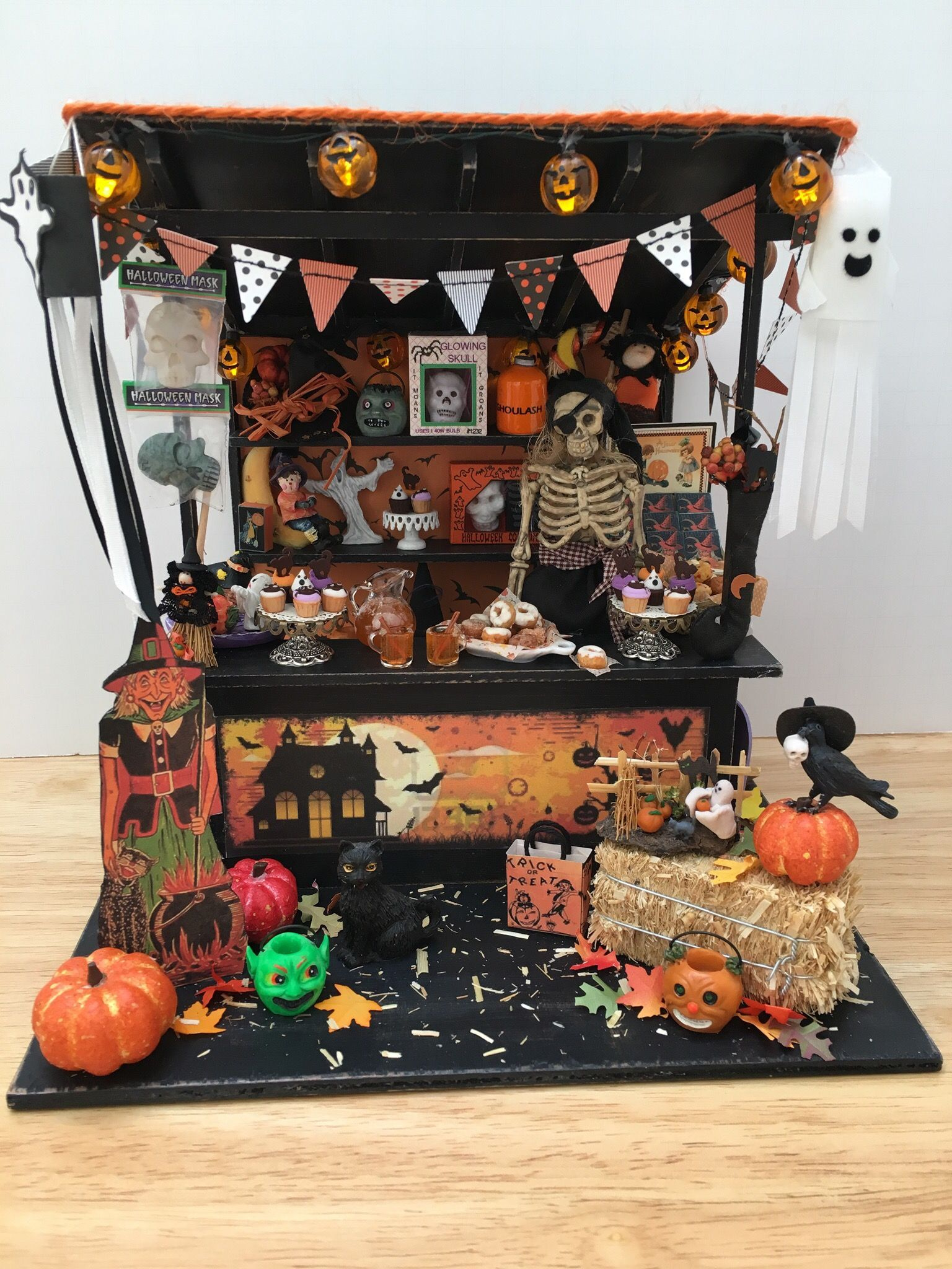 Dollhouse Miniature Halloween Market Stall Dollhouse Halloween 