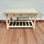 Dollhouse Miniature Kitchen Prep Table With Drawers 1 12 Scale Etsy