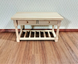 Dollhouse Miniature Kitchen Prep Table With Drawers 1 12 Scale Etsy