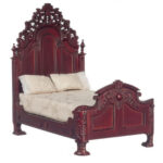 DOLLHOUSE MINIATURE MAHOGANY RI MAULDIE VICTORIAN BED P3300