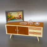 Dollhouse Miniature Mid Century Modern Credenza With Images Modern