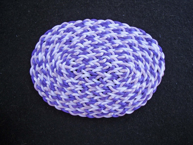 Dollhouse Miniature Oval Braided Rug Purple Lavender And Etsy