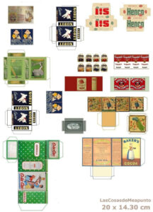 Dollhouse Miniature Printables Food Boxes Paper Doll House Doll