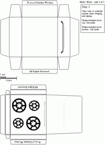 Dollhouse Miniature Printables Mini Cook Stove Paper Doll House