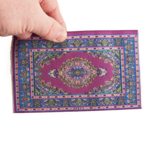 Dollhouse Miniature Purple Oriental Rug Miniature Home Decor