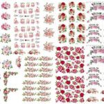 Dollhouse Miniature Shabby Chic Decals 1 12 Scale Floral Flowers Roses
